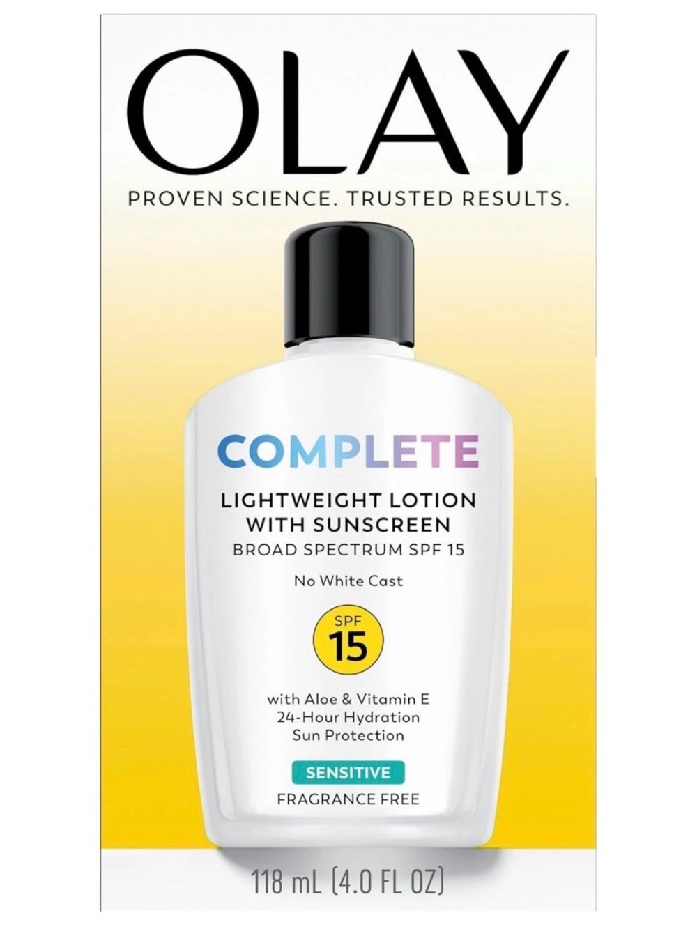Olay Complete Lightweight Lotion with Sunscreen SPF 15 — White (Sensitive)